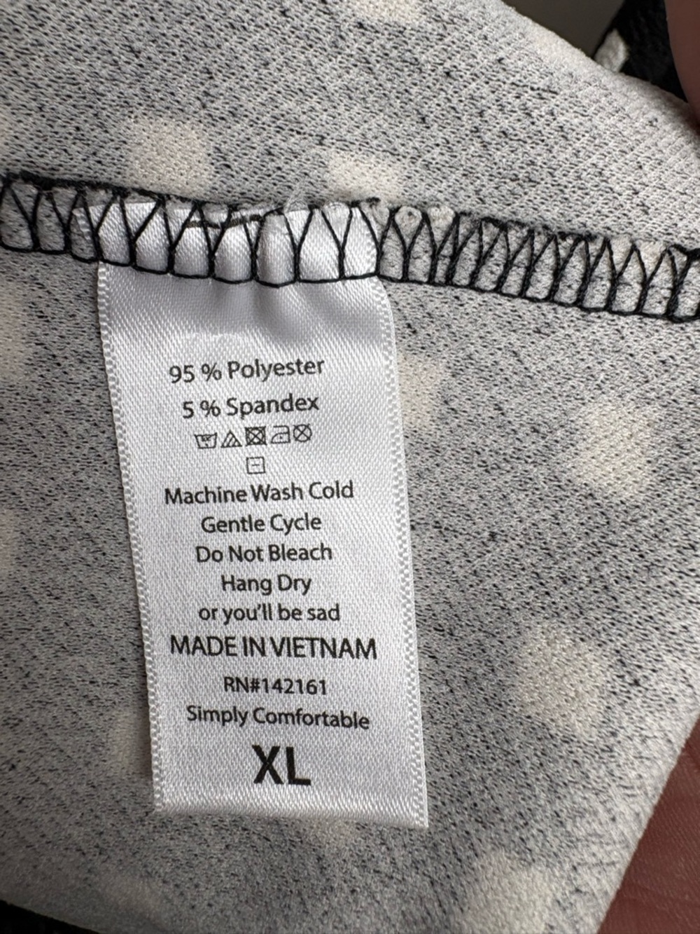 Black & White Square Pattern Short Sleeve Back Zip Dress XL Amelia - Picture 6 of 7